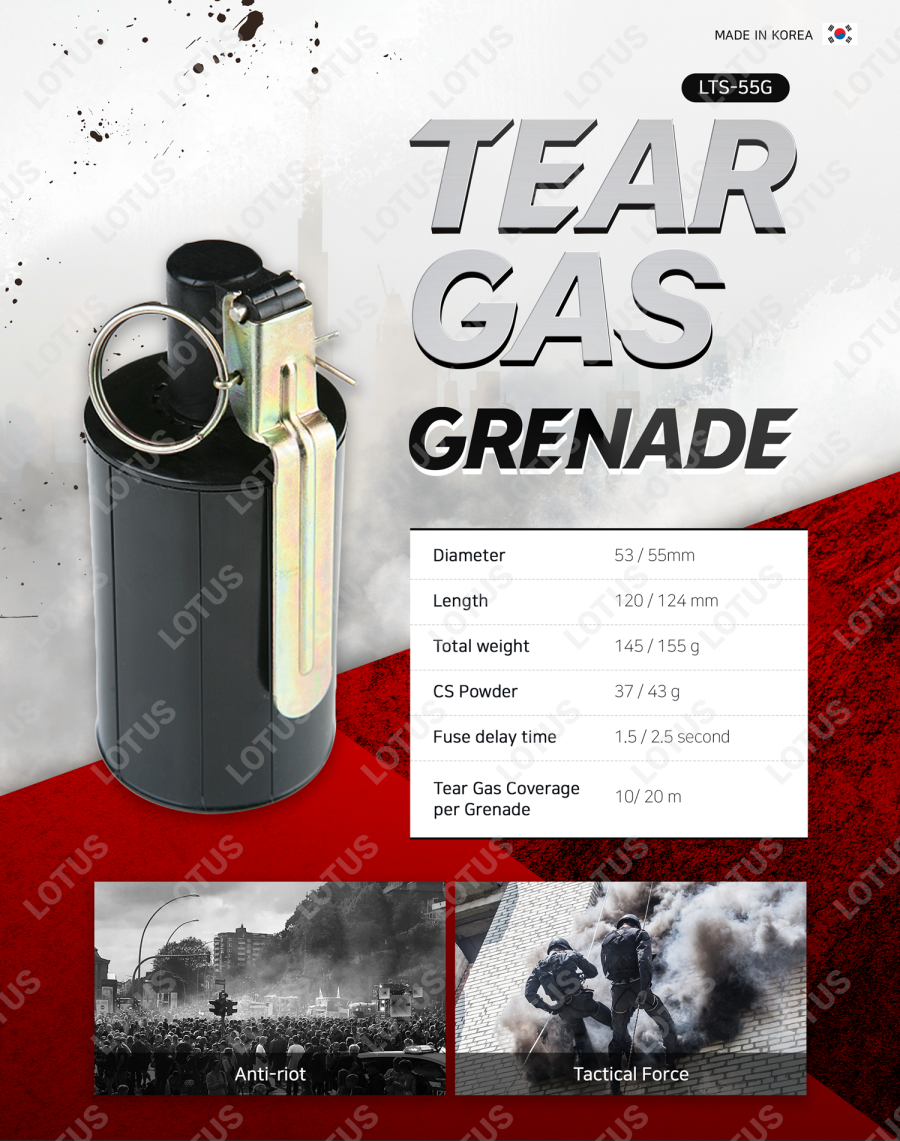 Grenade à gaz lacrymogène